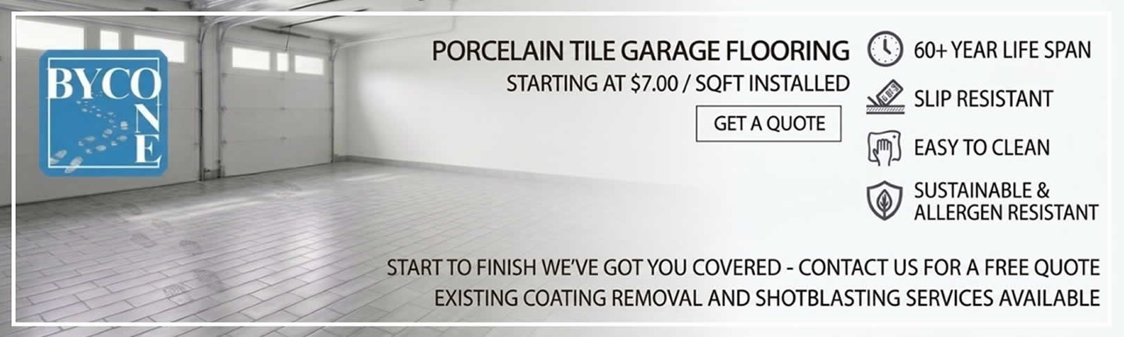 Porcelain Tile Garage Flooring